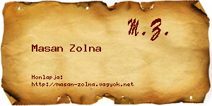 Masan Zolna névjegykártya